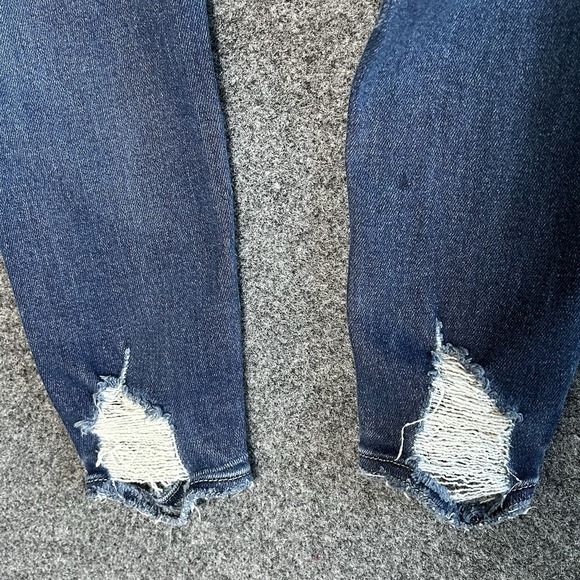 KanCan Mid-Rise Button-fly Skinny Jeans Raw Hems - Women's 28x29 - Picture 4 of 11